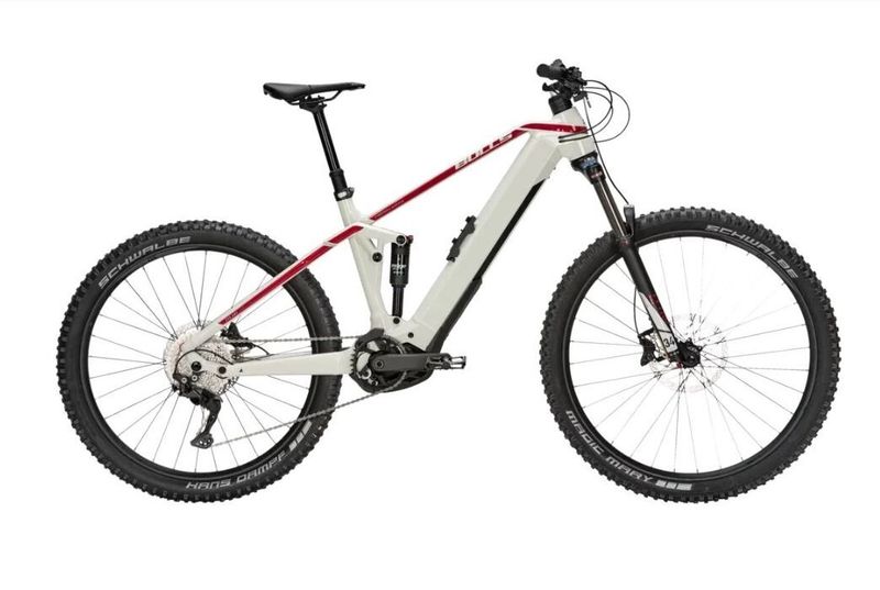 Bulls Sonic EVO AM1 29/27,5, 750Wh, krémová-červená, celoodpružené elektrokolo vel. M