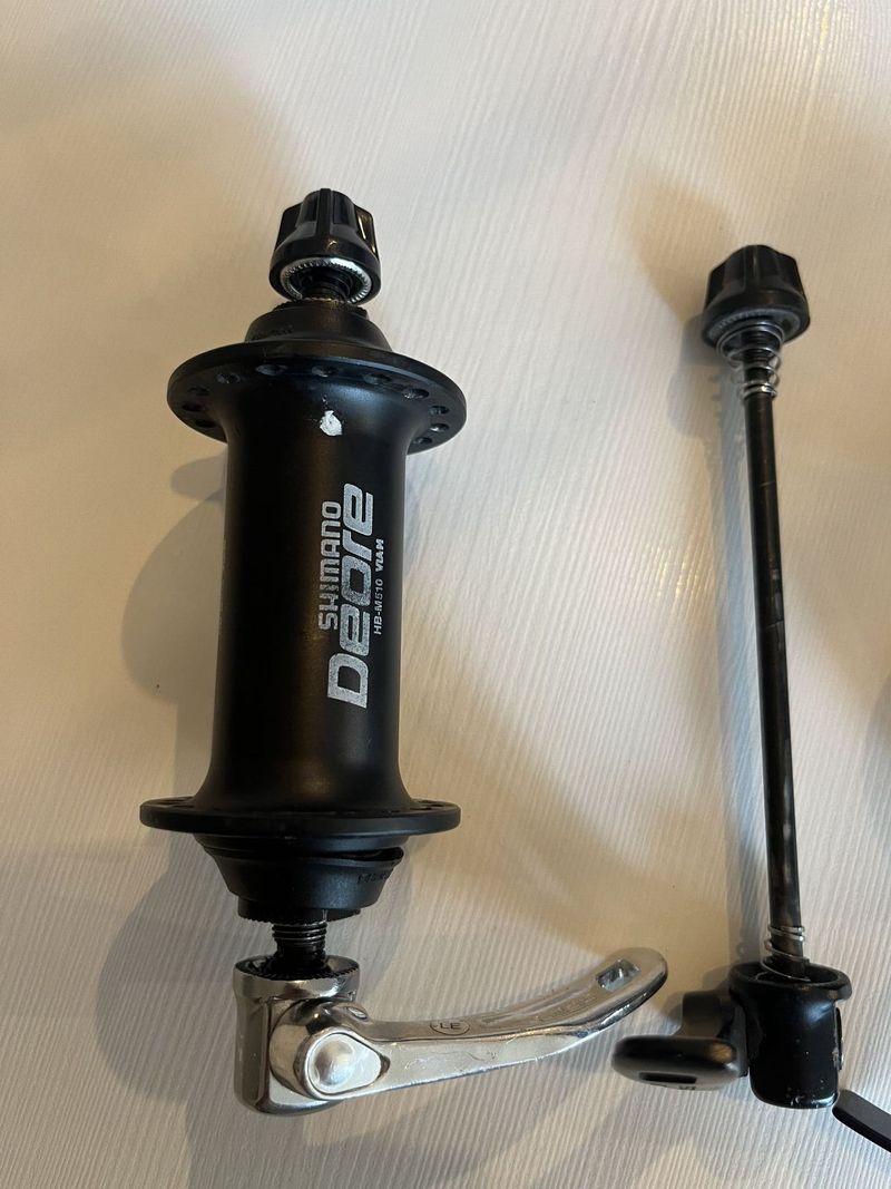 Přední náboje – Shimano Deore (V-brzdy) + náboj 36 děr na kotouč