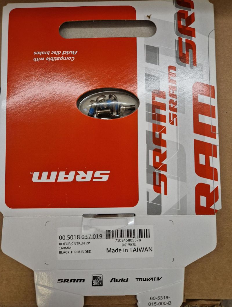 Kotouč SRAM Centerline-2 180 mm vč. Titanových šroubů