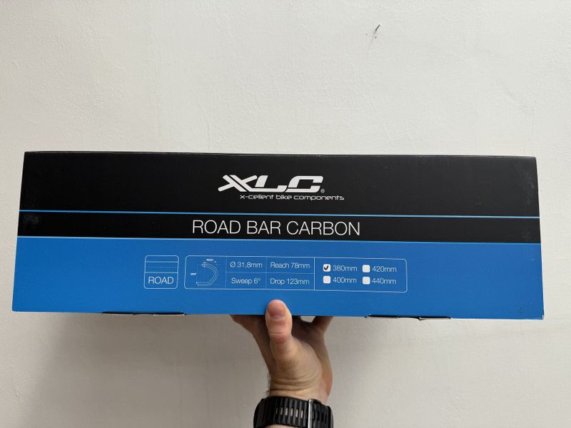 Nová karbonová silniční řídítka XLC Road Bar Carbon HB-K013 380 mm