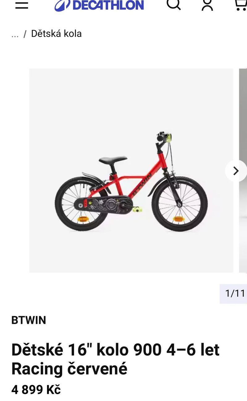Kolo B’TWIN 16” 4-6 let