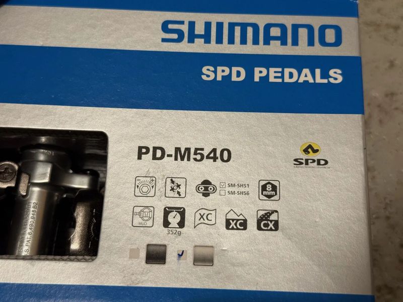 SPD pedály Shimano PD-M540 - Nové