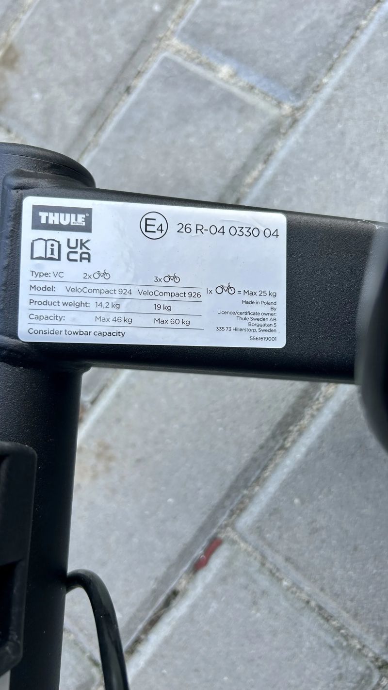 Thule Velocompact 926 nosič, v záruce