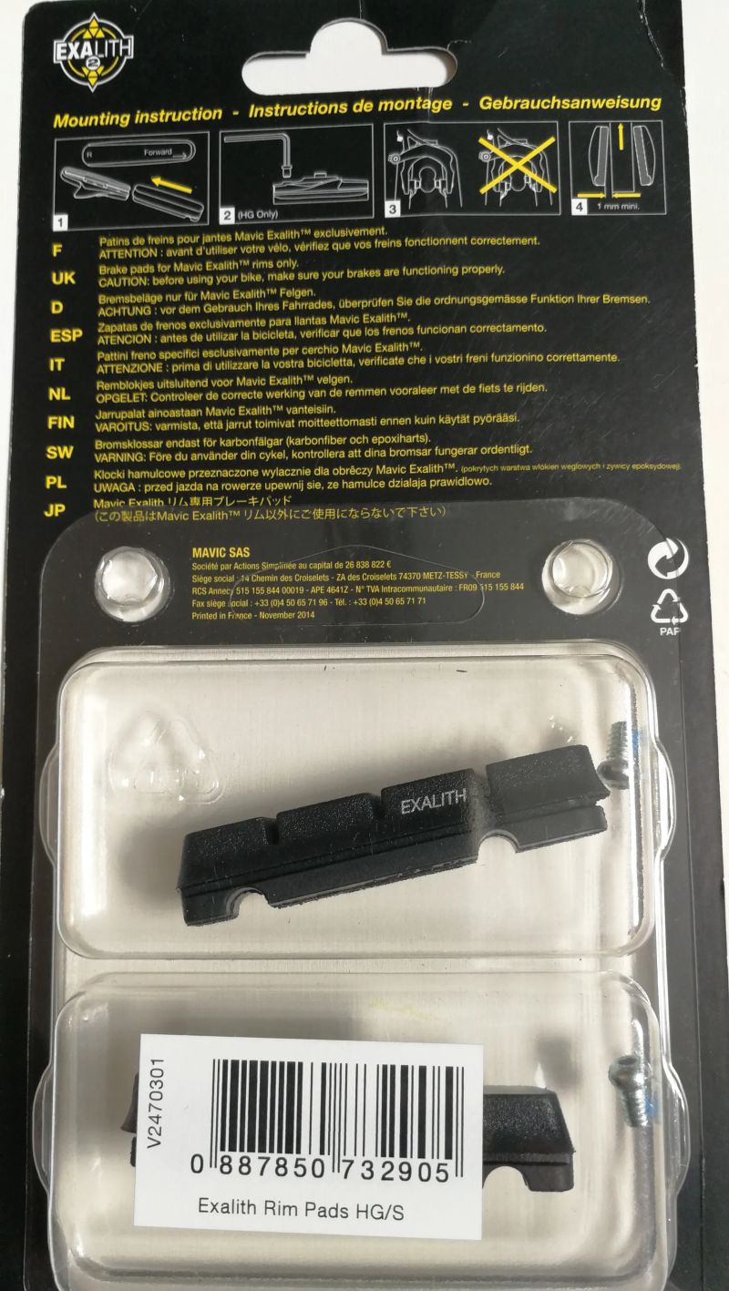Brzdové špalky MAVIC Exalith Shimano/Sram