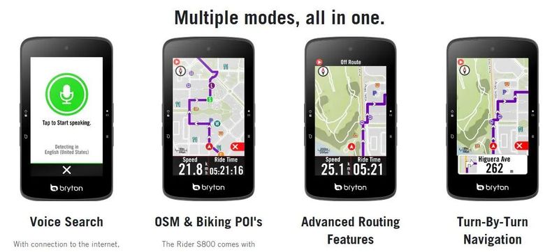 Bryton S800 cyklopočitač s navigací