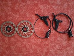Sram Level Silver 4 pístkové, zánovní, možno s kotouči sram centerline CL 180/160 mm