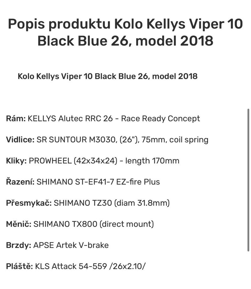 Horské kolo Kellys Viper 10