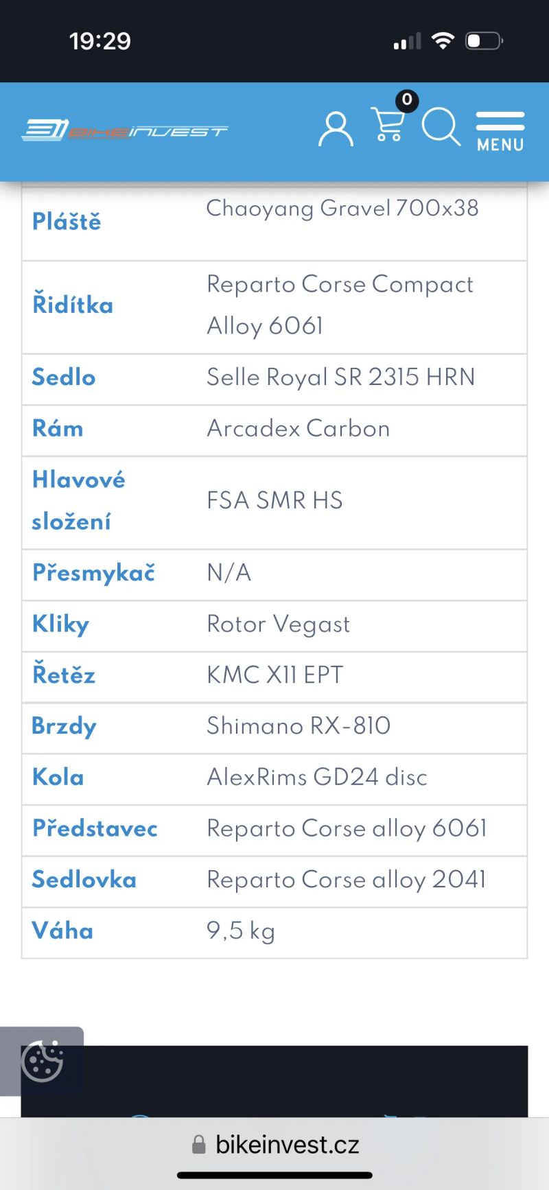 Bianchi Arcadex TOP stav - v záruce!
