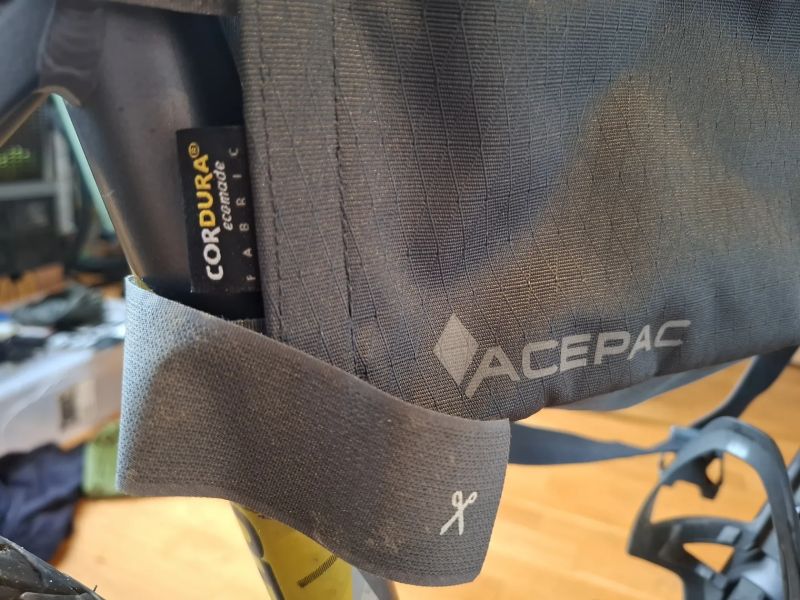 Bikepacking brašna Acepac roll frame bag L + drybag - 1x použito