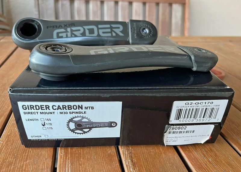 MTB karbonové kliky Praxis Works Girder 170 mm
