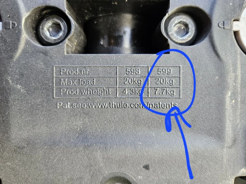 nosič Thule UpRide 599, použitý