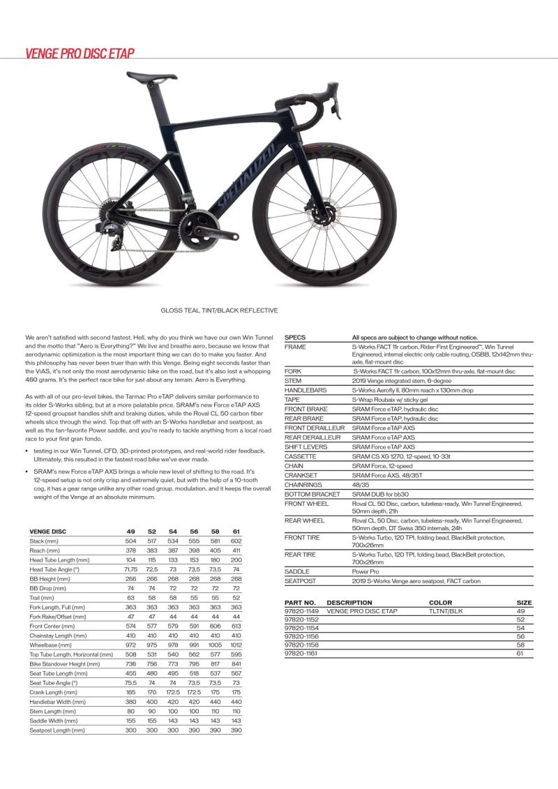 Specialized Venge PRO DISC ETAP velikost 56 cm
