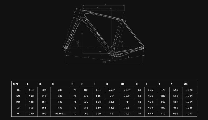 BIANCHI ARCADEX COMP GRX 610/822 DISC CELESTE 1X12 2025 
