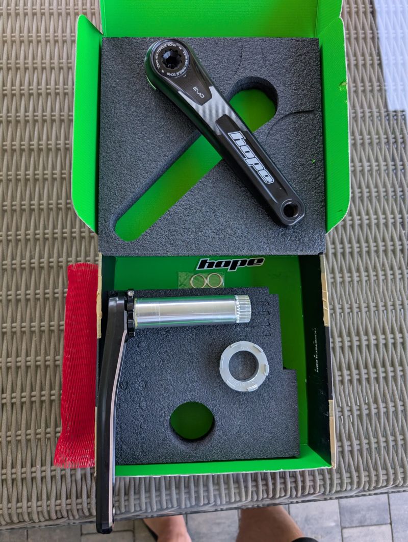 Hope Evo 175mm kliky, Hope prevodnik 32T, Hope stred 68/73