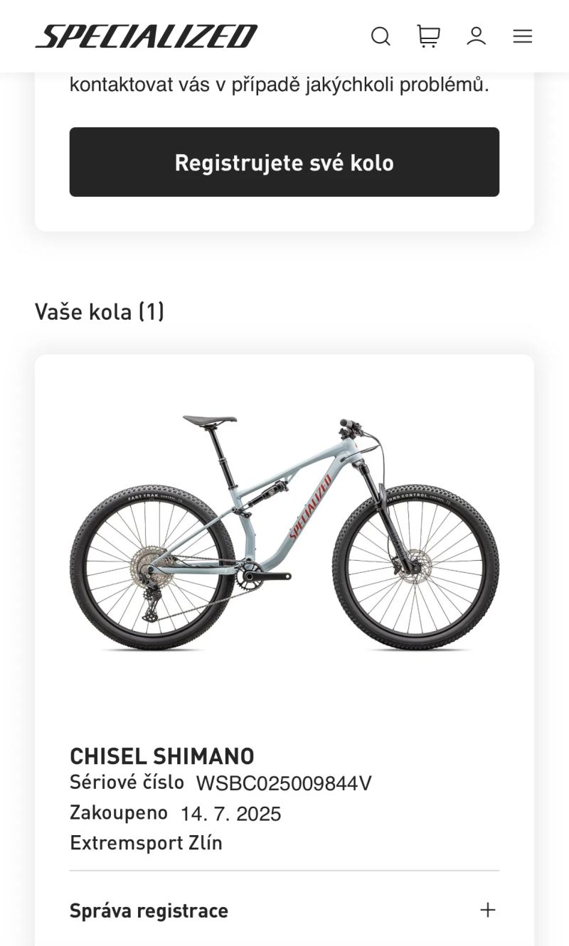 Těměř nový SPECIALIZED Chisel Base FS 29