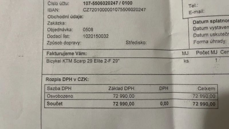 Karbonové celoodpružené horské kolo KTM 29