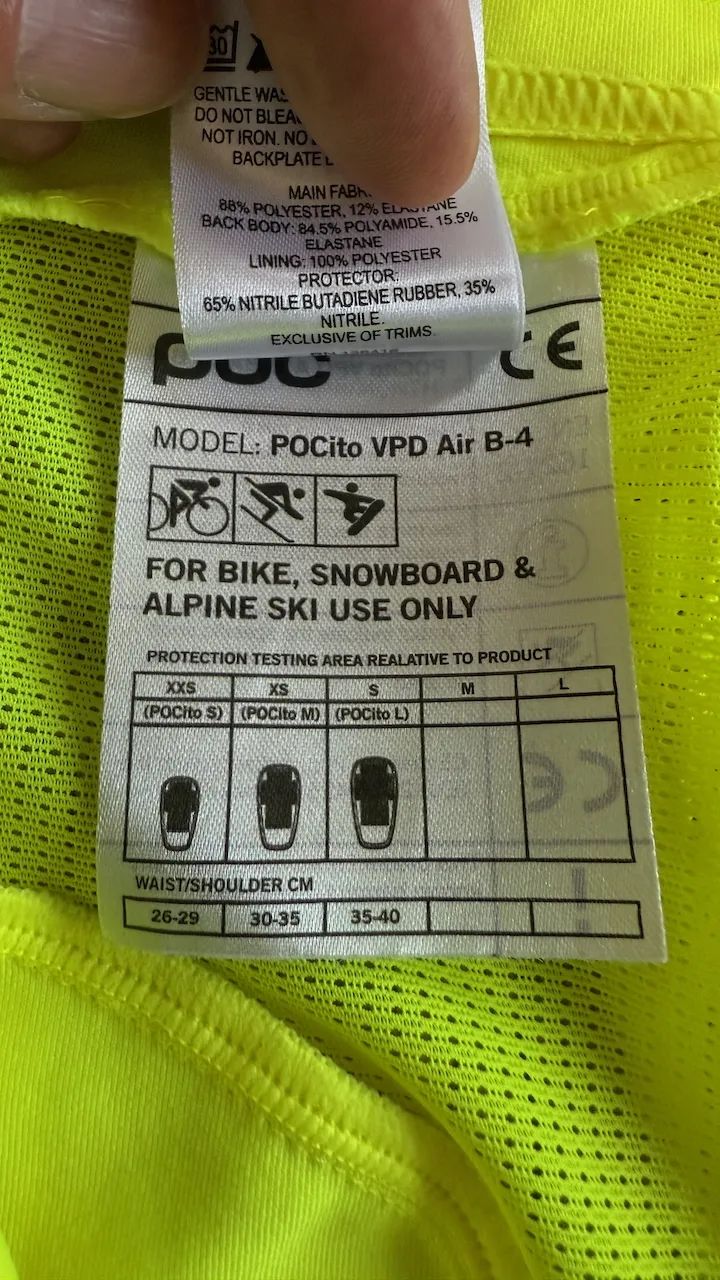 POC POCito VPD Air Vest žlutá/zelená - Dětský chránič páteře