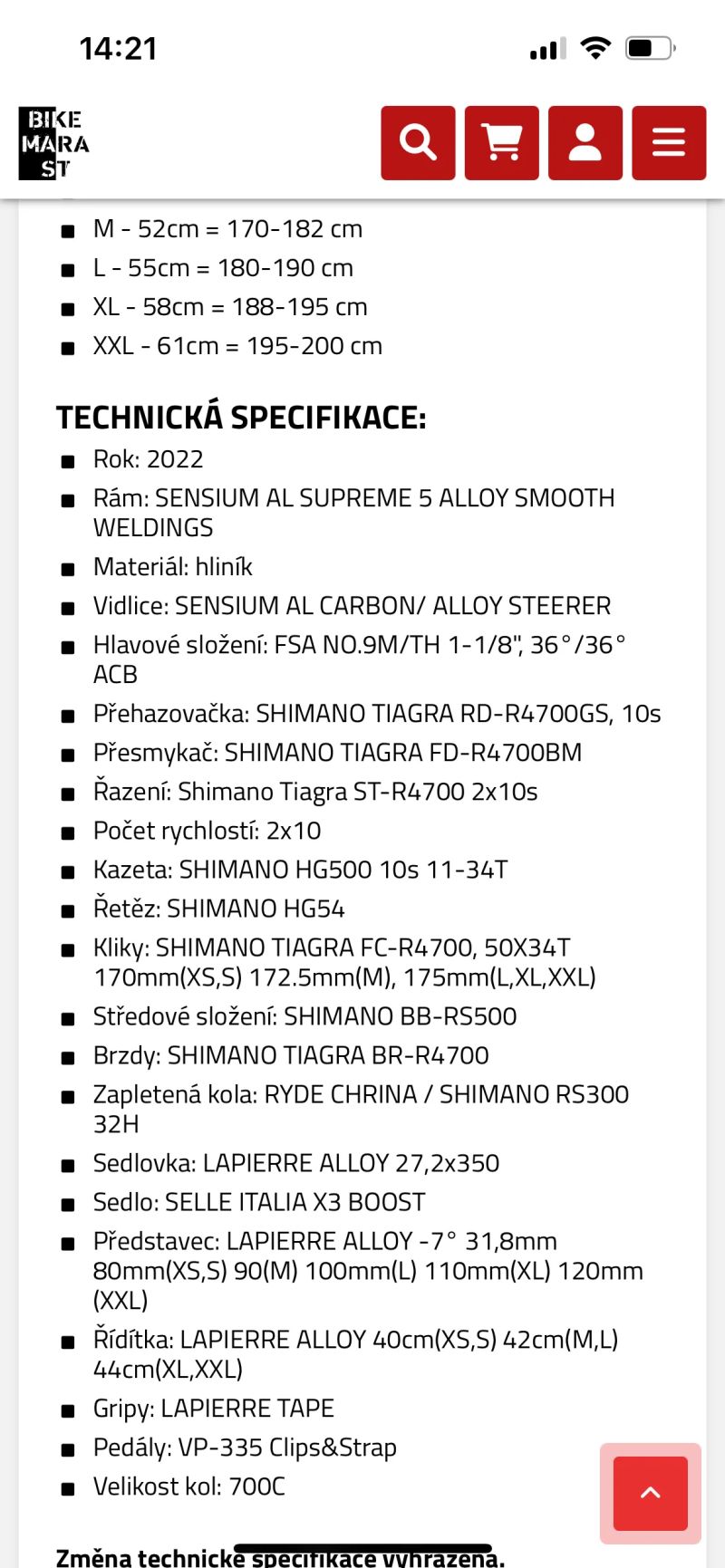 LAPIERRE Sensium 3.0 vel.M