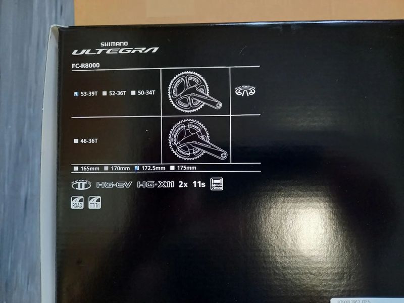 KLIKY SHIMANO ULTEGRA FC-R8000 53/39 - NOVÉ