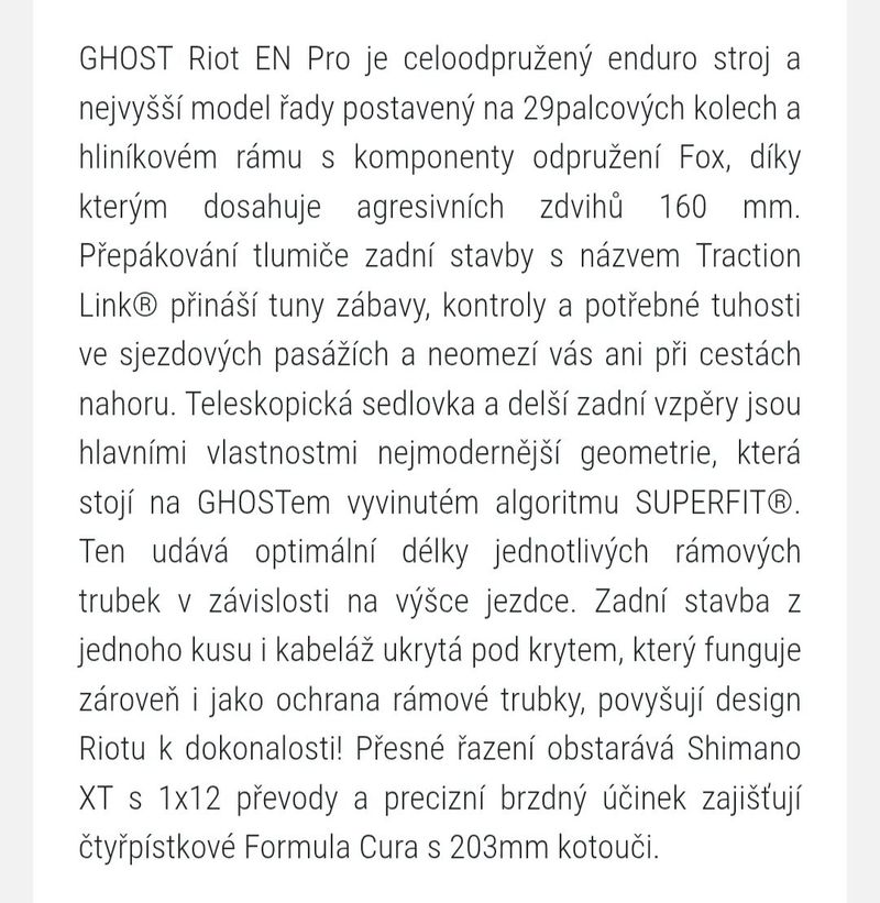 Ghost ⛰️ RIOT EN AL PRO vel. M ( 170-182 cm ) 🔥