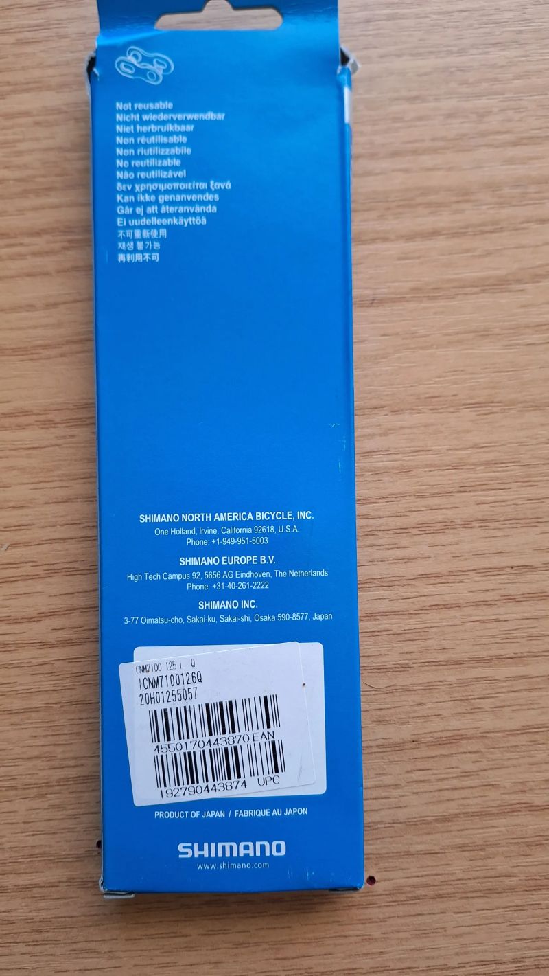  Shimano SLX, CN-M7100, 12s, 126 článků, HyperGlide+, SIL-TEC, včetně spojky 