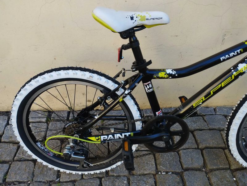 dětské horské MTB kolo Superior Paint 20 pro výšku 115-135cm; 9,8kg; po servisu + dárek