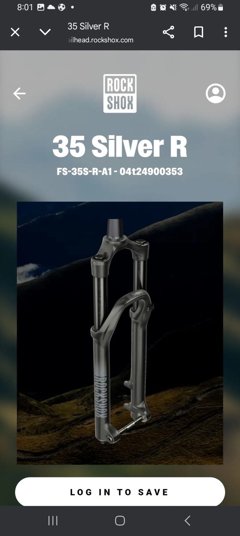 Vidlice Rockshox 35 Silver R