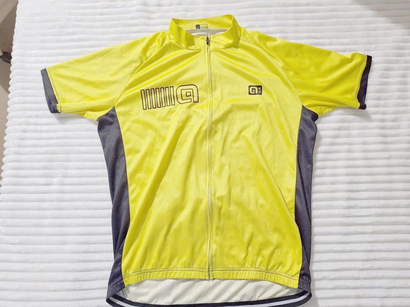 Cyklistický dres/žlutý trikot - celorozepínací - zánovní