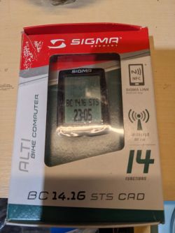 Nový cyklocomputer Sigma BC 14.16 STS CAD (výškoměr a kadence)