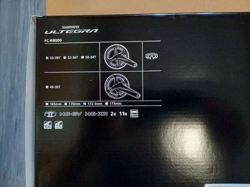 KLIKY SHIMANO ULTEGRA FC-R8000 53/39 - NOVÉ