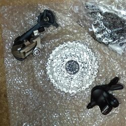 prodam shimano deore 9rychlosti sada retez,kazeta,prehazovacka,packa