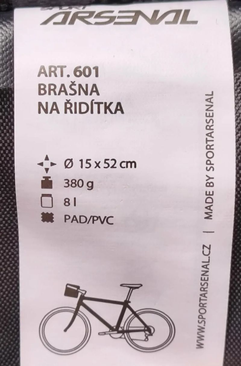 Arsenal Art 601 brašna na řídítka na bikepacking