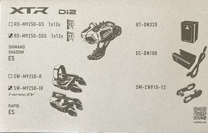 Shimano upgrade kit XTR Di2 pro 1x12 rychlosti