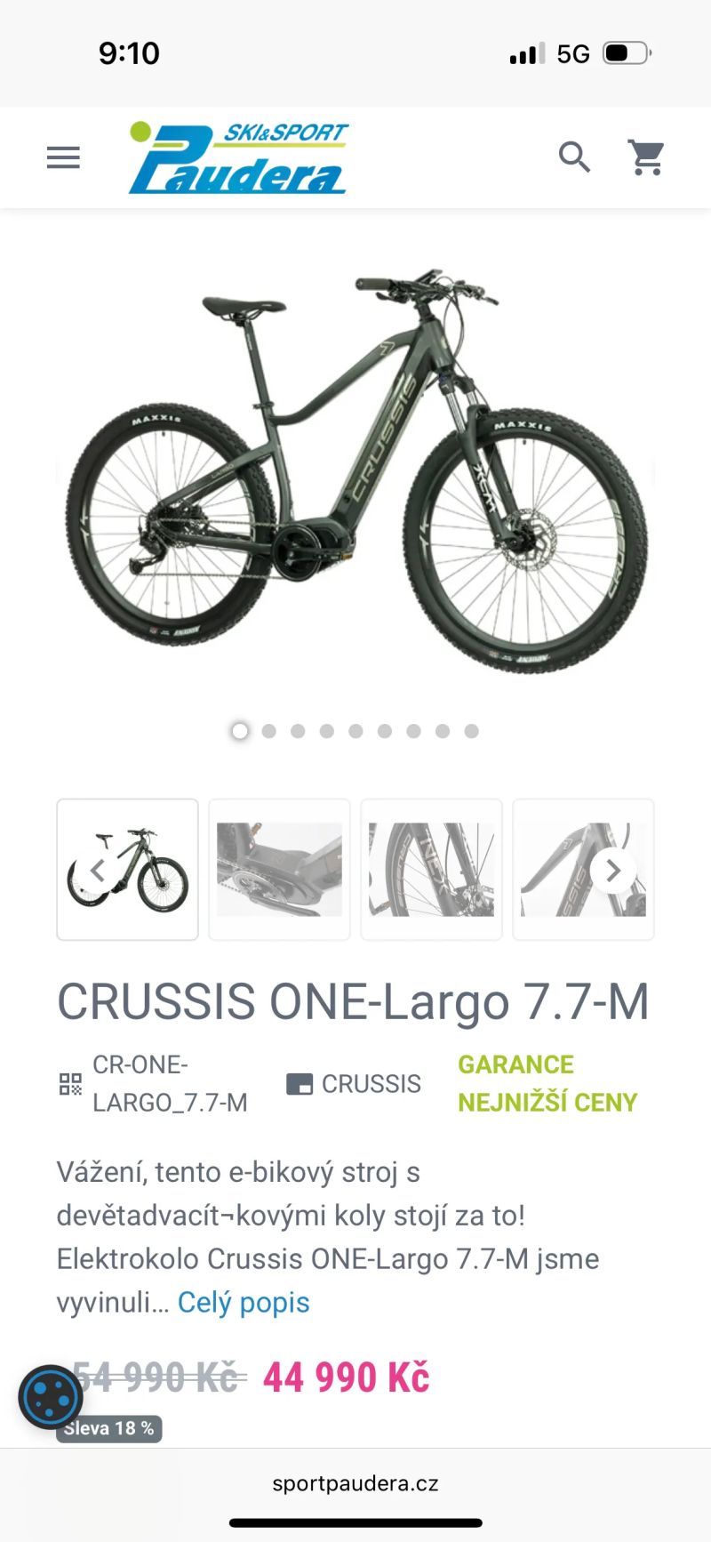 Elektrokolo CRUSSIS ONE Largo 7.7