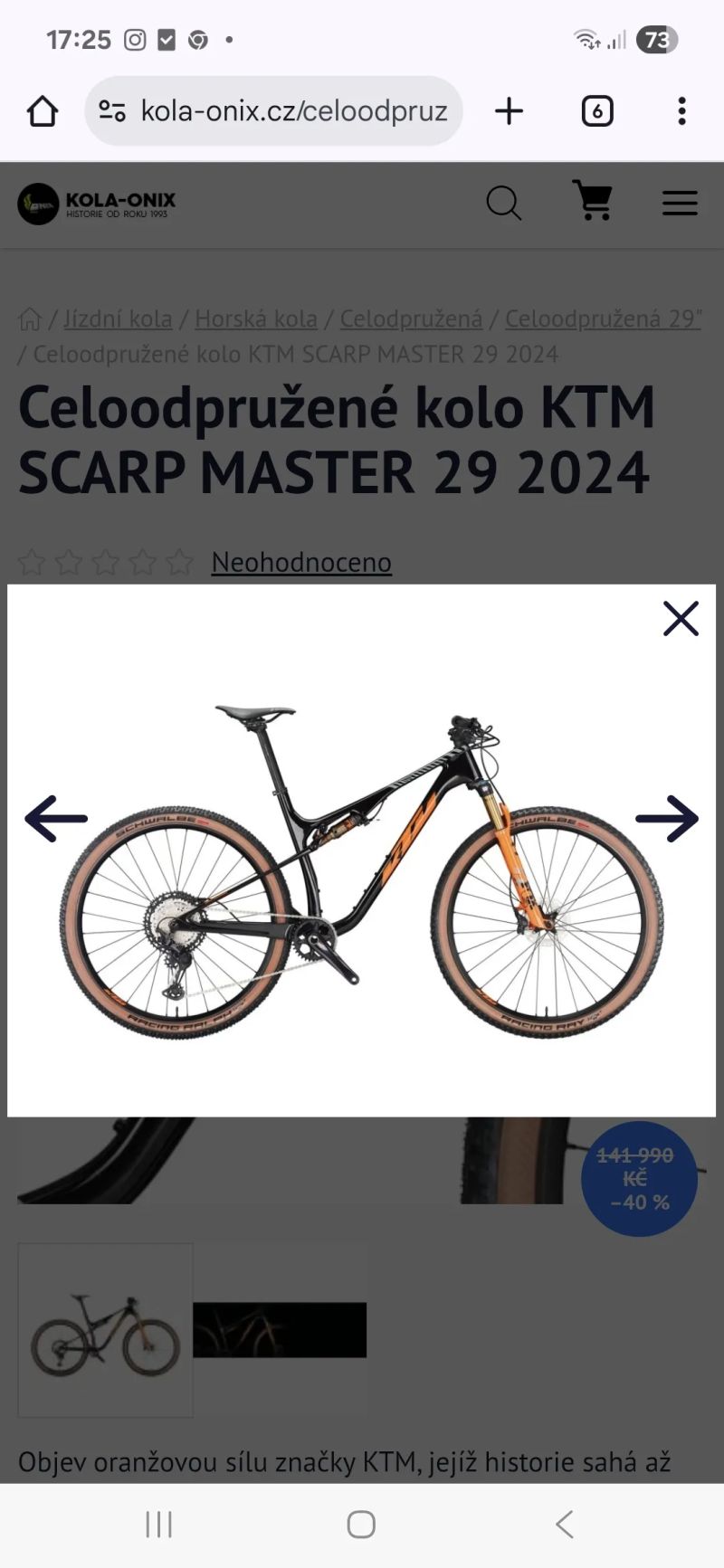 Celoodpružené kolo KTM SCARP MASTER 29 2024