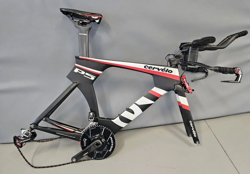 Časovkársky bike Cervelo P5 six, veľ. M/54, sada Sram Red eTap, wattmeter