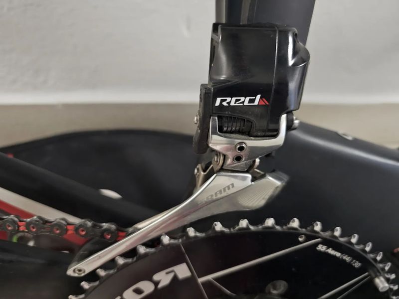 Časovkársky bike Cervelo P5 six, veľ. M/54, sada Sram Red eTap, wattmeter