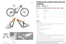 Integrovaná ochrana rámu kola pro CANYON Lux Trail model 2024