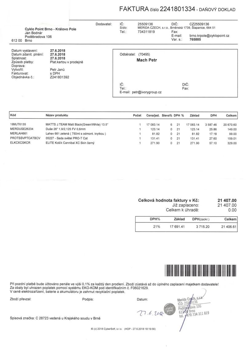 Merida Matts Junior Team matt black_původní cena 21.000 CZK