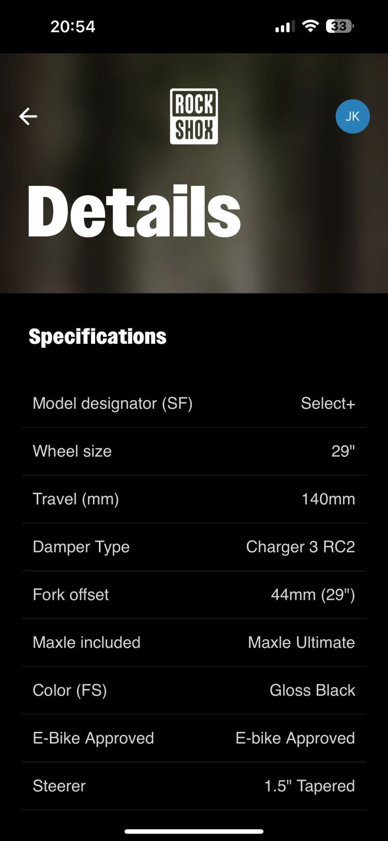 RockShox Pike Select+ 140mm Charger 3 RC2 - z noveho kola