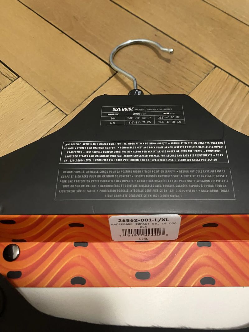 Chráničová vesta FOX Raceframe Impact SB D3O, vel. L/XL