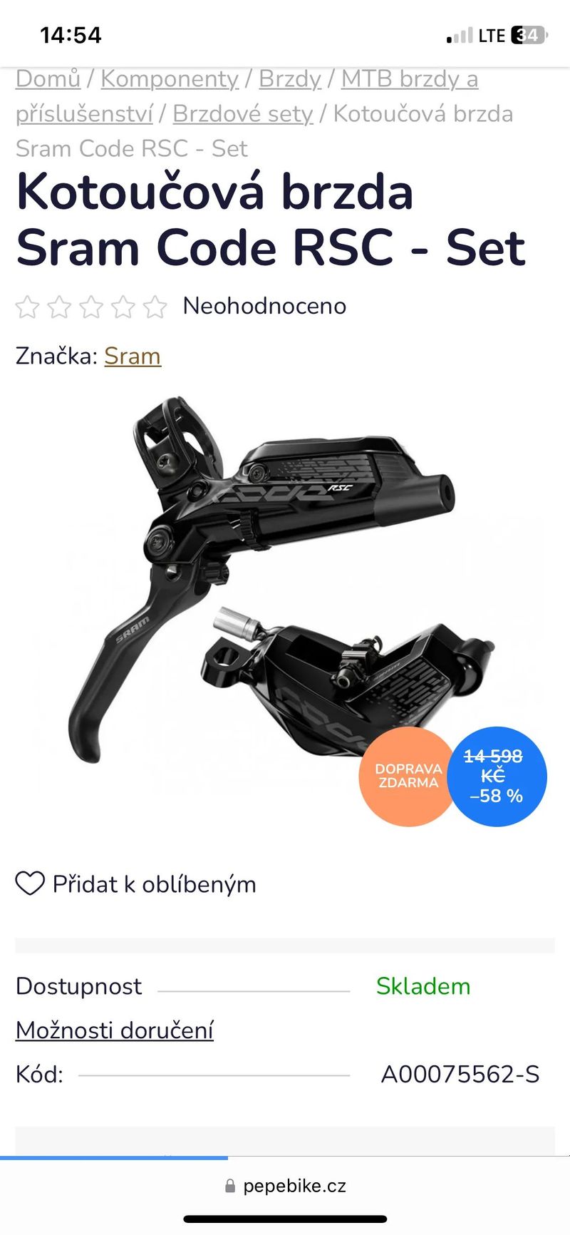 SADA SRAM CODE RSC +odvzdusnovaci sada a nahradnu desticky 