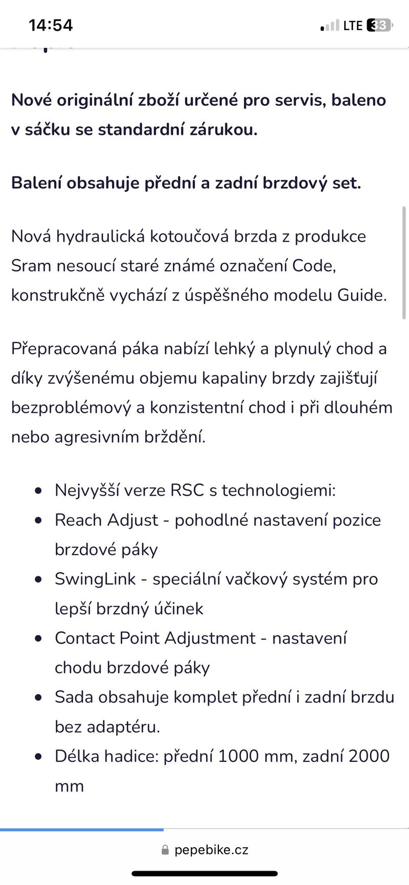 SADA SRAM CODE RSC +odvzdusnovaci sada a nahradnu desticky 
