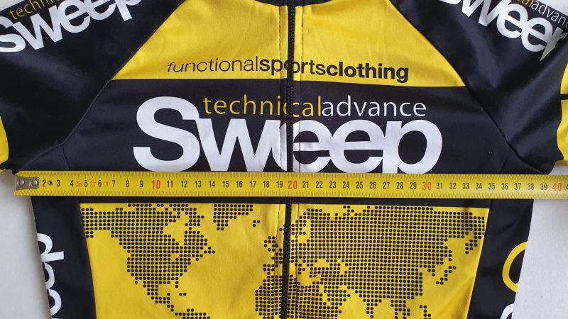 Cyklistický dres SWEEP černo/žlutý dětský 128