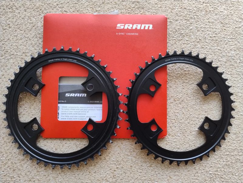 Převodníky SRAM Road 107BCD X-SYNC 46 a 44 zubů