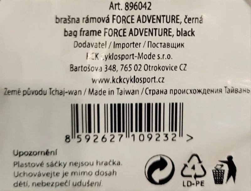 Force Adventure rámová brašna