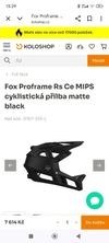 Fox proframe rs nejlehčí helma