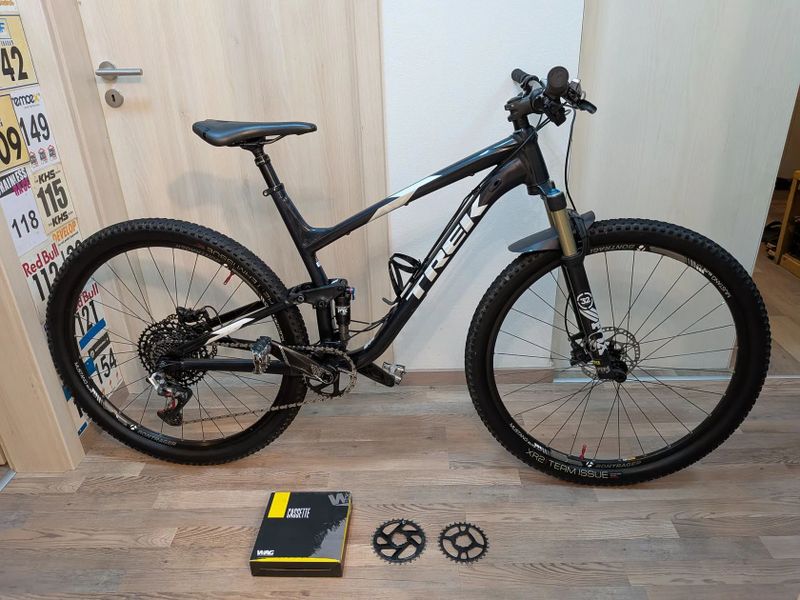 Trek Top Fuel 8 - xc/maraton - TOP STAV - FOX, SRAM X01, Shimano SLX, Bontrager TLR, Truvativ