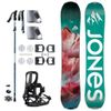 Splitboard set JONES Frontier Splitboard Black + pásy + vázání + hole