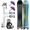 Splitboard set JONES Frontier Splitboard Black + pásy + vázání + hole